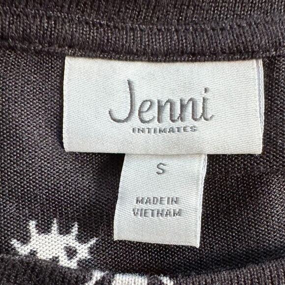 🍀Jenni Pajama Sleep Shirt Black All Seeing Eye Stretch Pocket Pullover SMALL - Picture 7 of 9